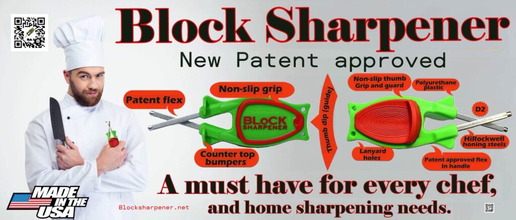 Chef with Block sharpeners for gift idea