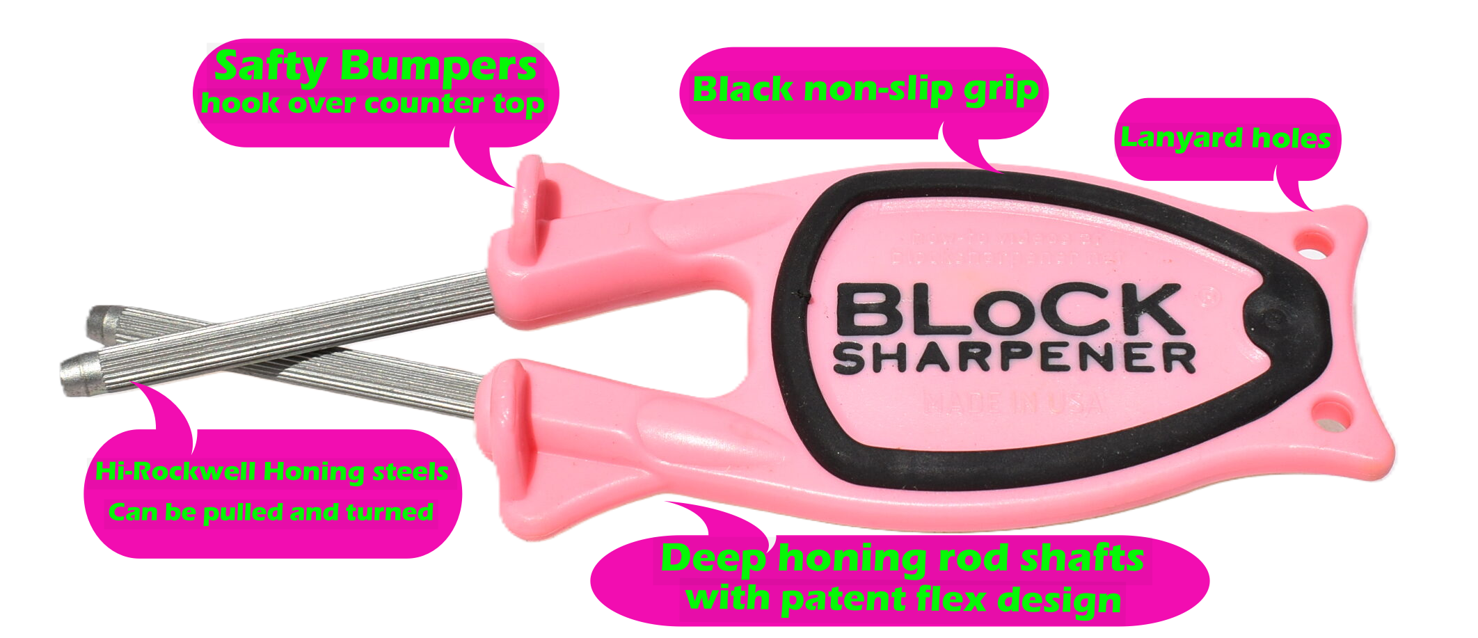 Pink knife sharpener