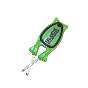 New patent manual Green / Black grip Block knife sharpener.