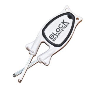 New patent White/ Black grip Block knife sharpener.