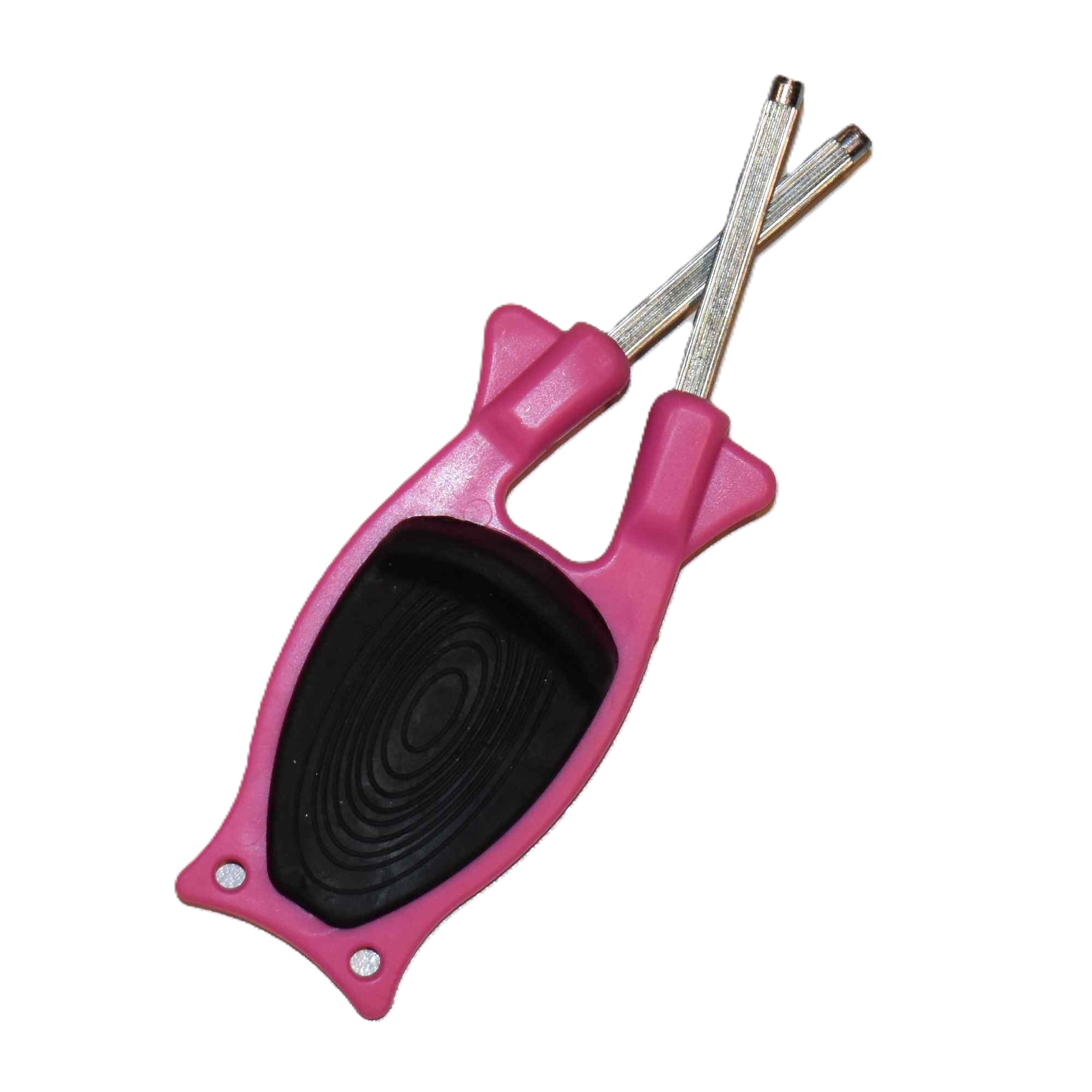 Pink Block Sharpener with non-slip black grip handle - kitchen sharpening kit for sale