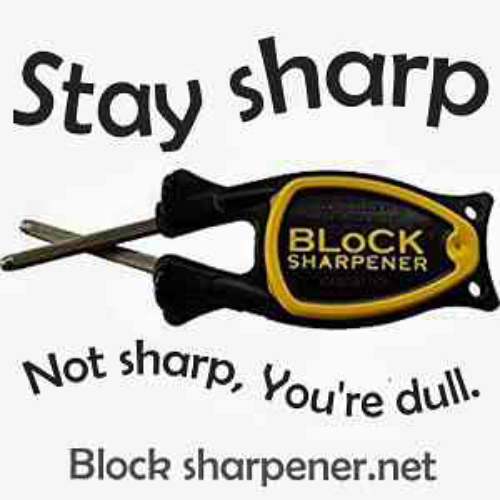 Black Knife Sharpener with Yellow nonslip grip