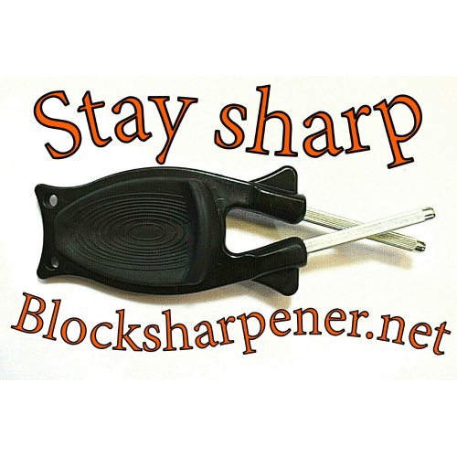 Black knife sharpener with Black grip