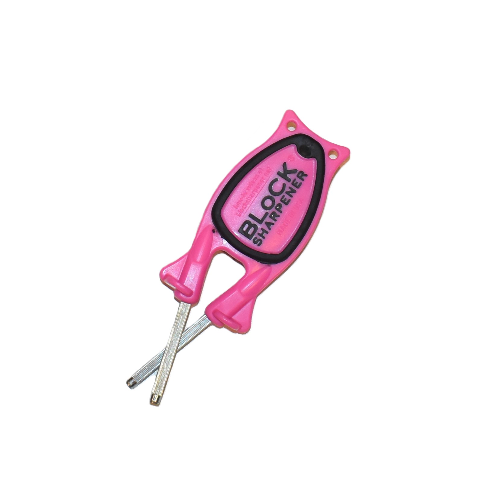 Pink Block knife sharpener with Black grip