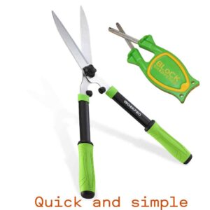 Green Gardening clipper with a green and yellow Block sharpener