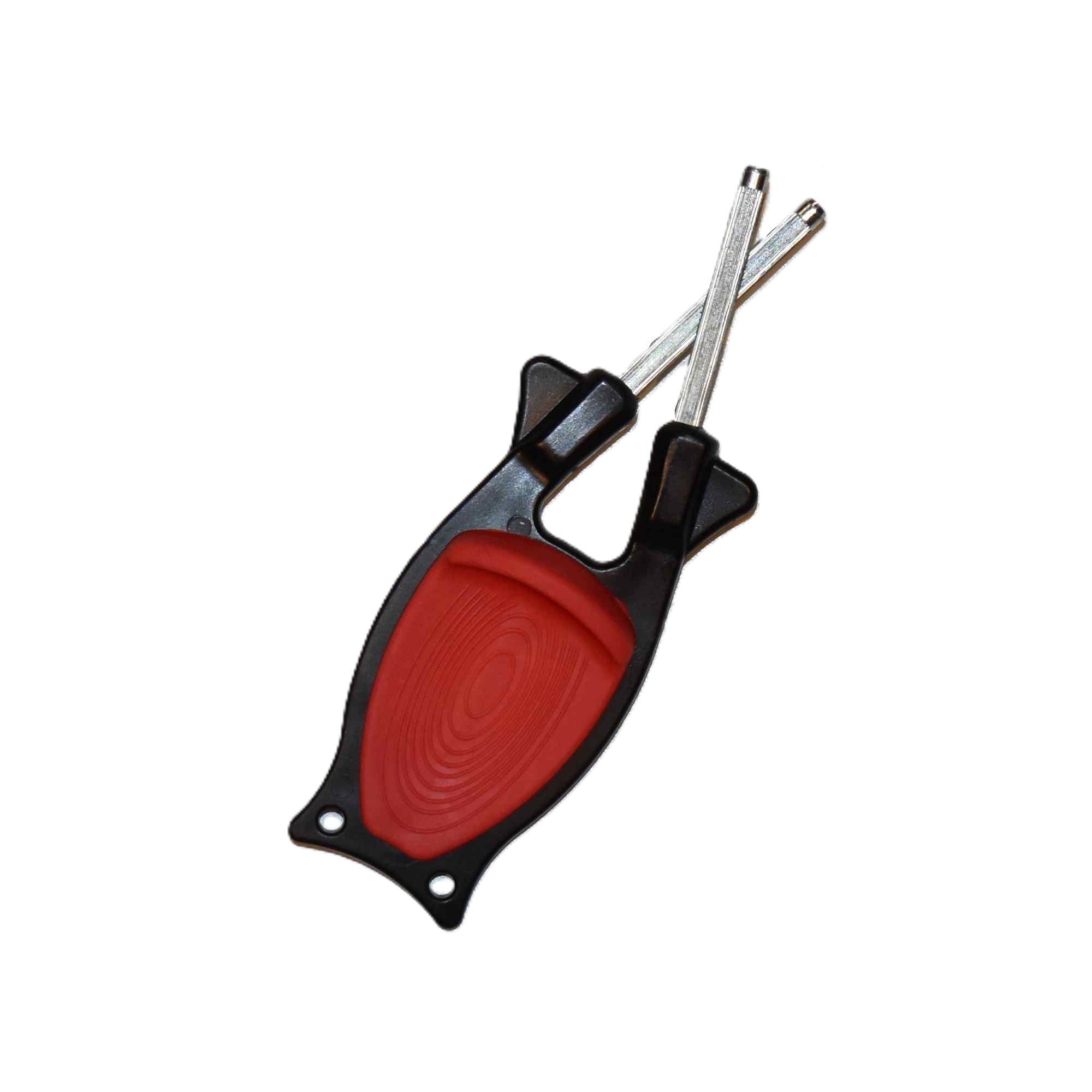 Original Black Block Knife Sharpener with non-slip red grip handle - pocketknife sharpener