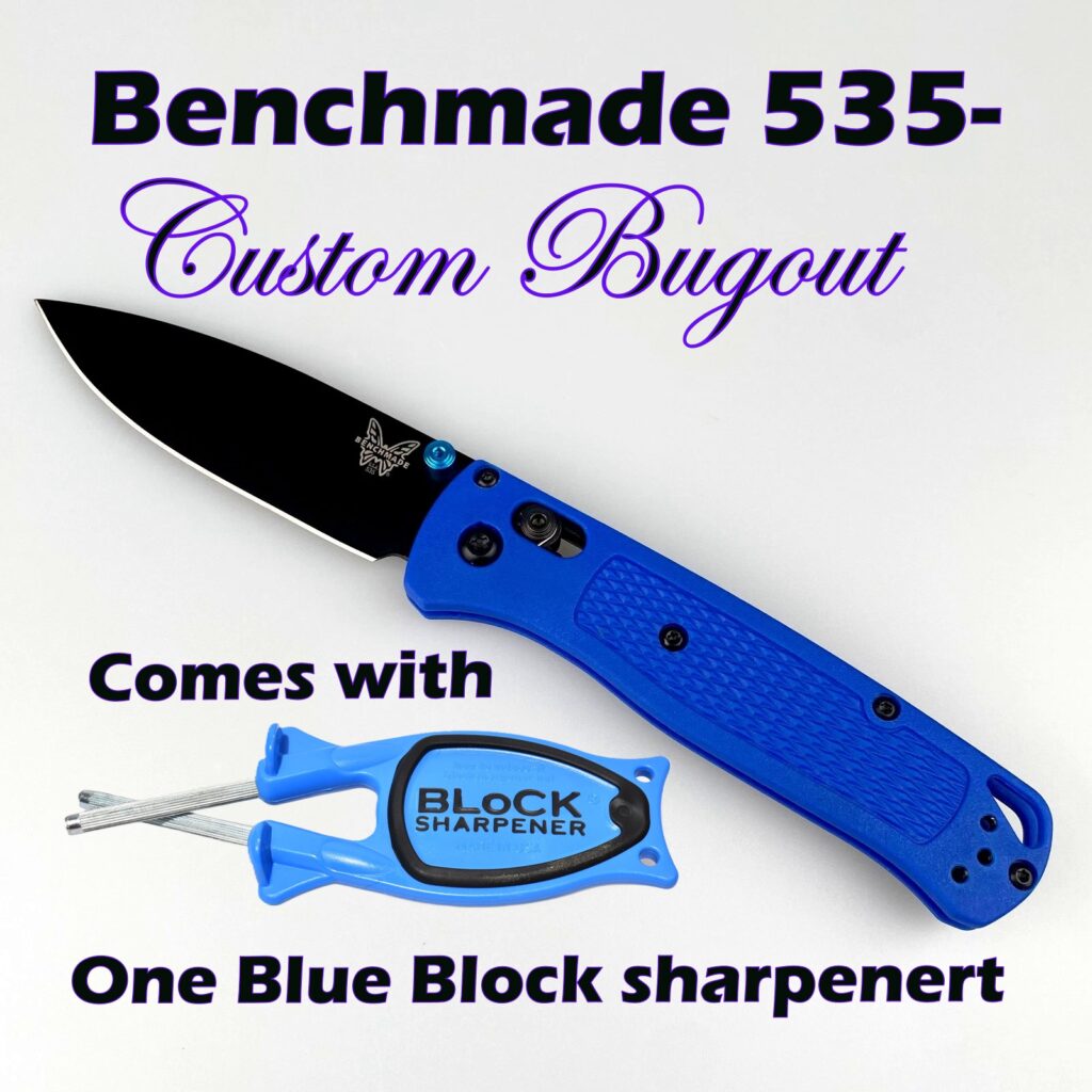 Benchmade Bugout Knife | 535- comes with a Blue Block sharpener. - Stay ...