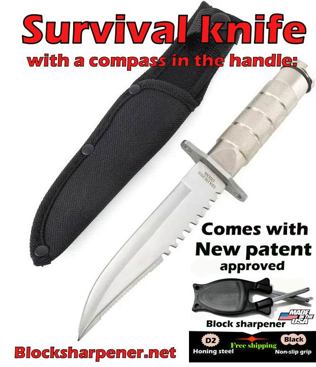 with a compass in the handle: