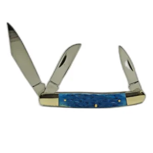 Blue bone eagle knife with 3 blades