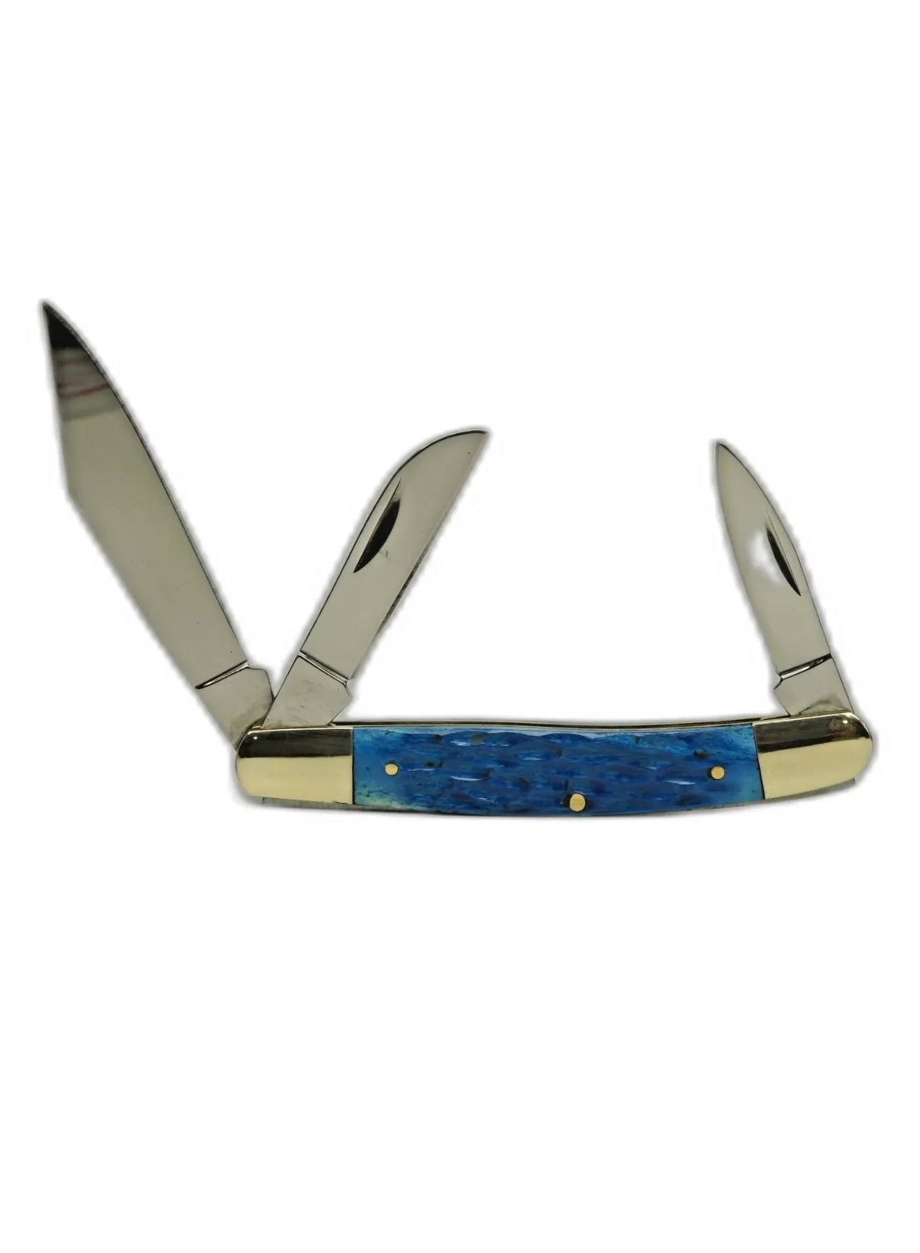 Blue bone eagle knife with 3 blades