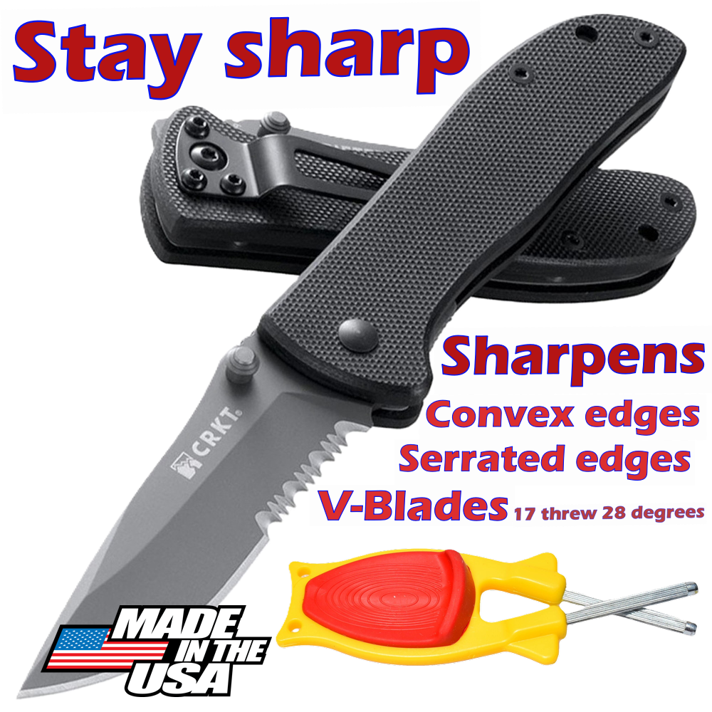 High-performance D2 hardened steel honing rod surface for realigning dull blades.