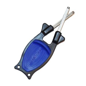 New patent Black / Bue grip Block Knife sharpener.