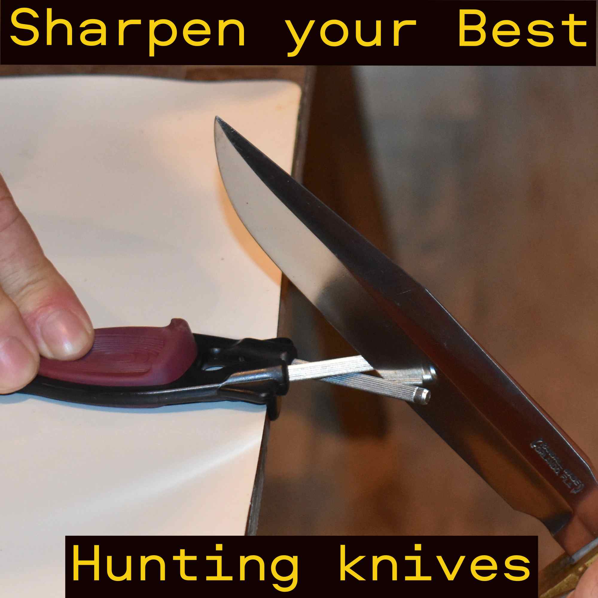 Portable pocketknife sharpener using flexible D2 tool steel rods to hone a serrated blade