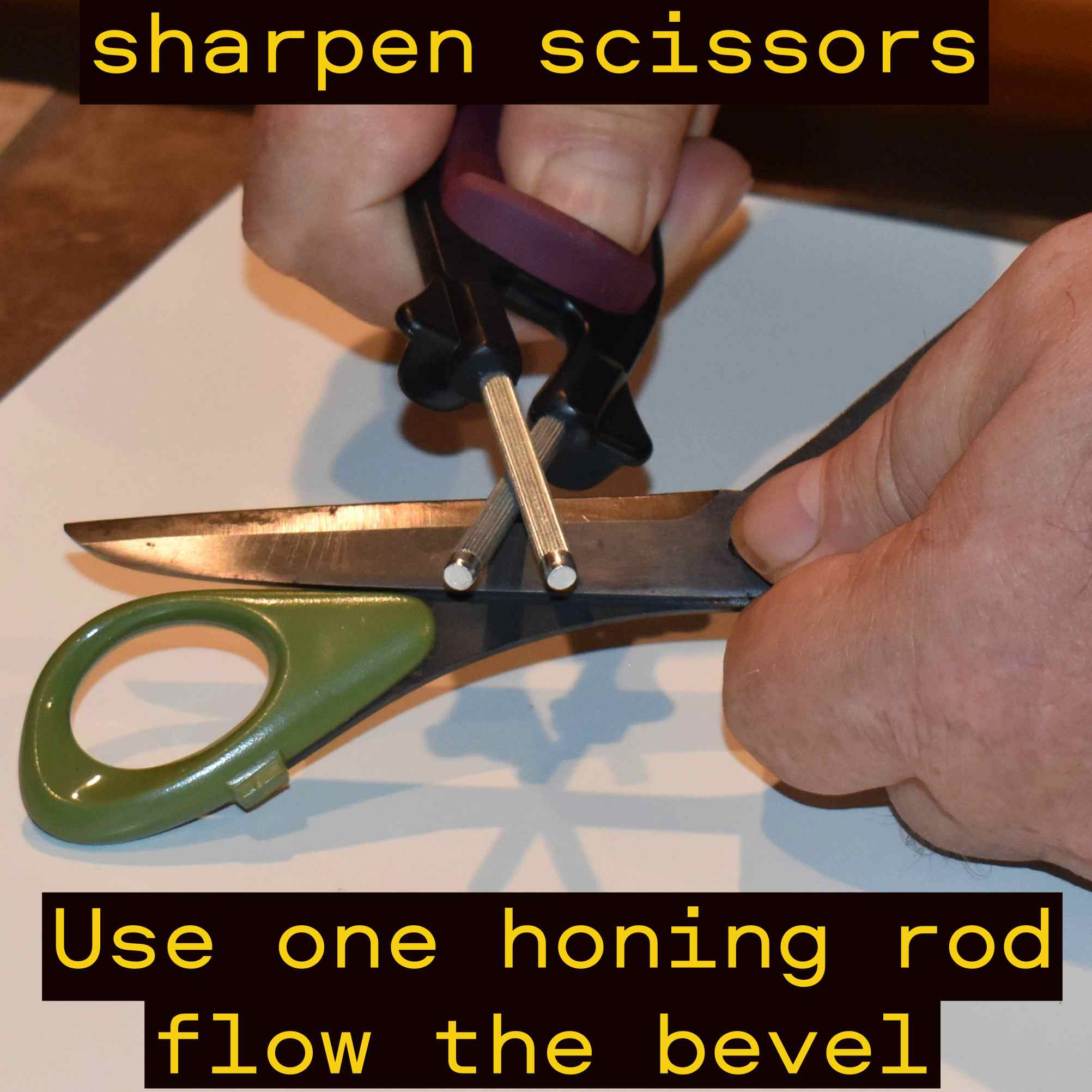 Block sharpener image sharpening scissors
