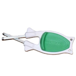 Professional chef knife sharpener with a white body and green grip, designed for both field use and kitchen tasks.